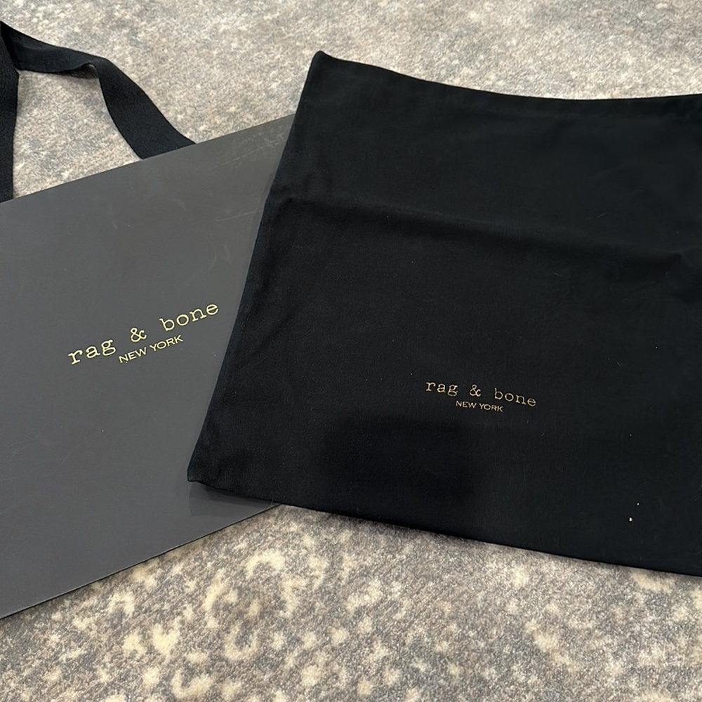 RAG & BONE SHOE BOX TISSUE DUST BAG SHOPPING BAG AND ENVELOPE WITH CARD - Picture 4 of 11